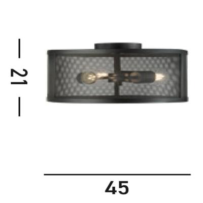Searchlight PlafondlampFishnet Ø 45cm - 2843-3BK