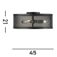 Searchlight PlafondlampFishnet Ø 45cm - 2843-3BK - thumbnail