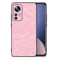 Xiaomi 12 | 12X Bloemen Hoesje White Flowers - thumbnail