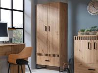 Kast LAMINE 2 deuren 1 lade artisan eik - thumbnail