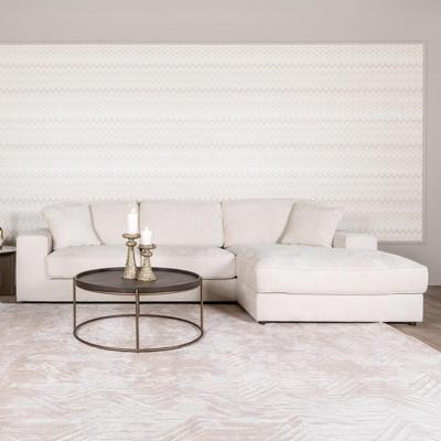 Richmond 2,5-zits Loungebank 'Santos' Rechts, Chenille, kleur Beige