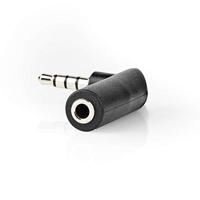 Nedis Stereo-Audioadapter | 3,5 mm Male | 3,5 mm Female | 90° Gehoekt | 10 Stuks | 1 stuks - CAGP22980BK CAGP22980BK - thumbnail