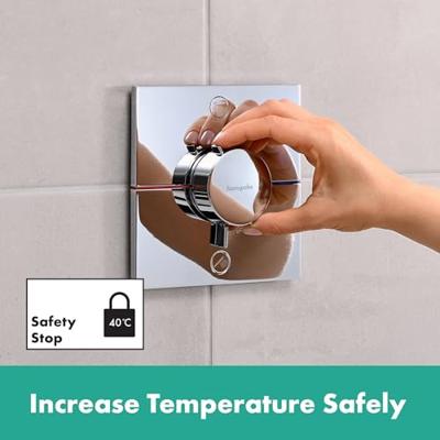 Hansgrohe Showerselect Comfort E thermostaat inbouw voor 2 functies chroom 15572000 Hansgrohe Showerselect Comfort E thermostaat inbouw voor 2 functies chroom 15572000