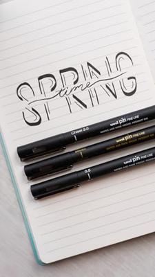 Fineliner uni-ball pin brush art assortui