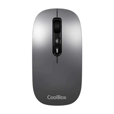 Wireless muis CoolBox Ratón W02-IA Wit Grijs 1600 dpi