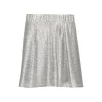 Geisha winter shiny rok meisjes - zilver - thumbnail