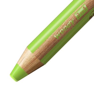 Kleurpotlood stabilo 880 woody 3 in 1 lichtgroen | 5 stuks