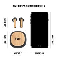 House of Marley Redemption ANC Oortelefoons – Active Noise Cancelling, Volledig Draadloos Bluetooth Oortjes, Zweetbestendige Oordopjes, 28 Uur Speeltijd, USB-C Snel Lader, Ecologisch Bamboe - Zwart - thumbnail