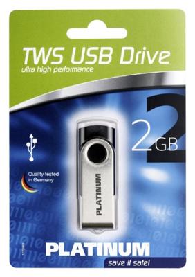 Platinum TWS USB-stick 2 GB Zwart 177558-3 USB-A 2.0