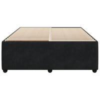 Bedframe zonder matras 140x200 cm fluweel zwart - thumbnail