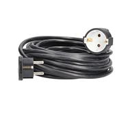 AS Schwabe 51022 Stroom Verlengkabel Zwart 10 m H05VV-F 3G 1,5 mm² - thumbnail