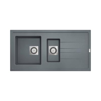 Inbouw Spoelbak Uitstortgootsteen Van Marcke Go Molto 98x50 cm Polyester Beton Grijs Go by Van Marcke