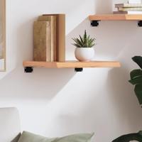 Wandschap 40x40x4 cm behandeld massief eikenhout lichtbruin - thumbnail