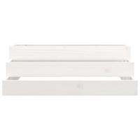 Plantenbak 80x80x27 cm massief grenenhout wit - thumbnail