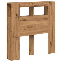 Hoofdeinde met LED 100x18,5x103,5 cm hout artisanaal eikenkleur - thumbnail