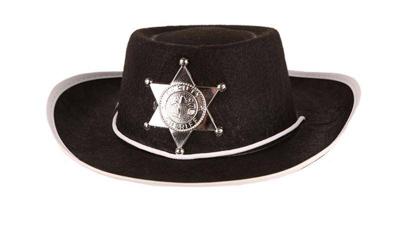 Cowboy hoedje kind zwart 52 cm