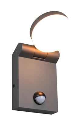 Trio Strakke wandlampAdour antraciet met sensor - 245569142