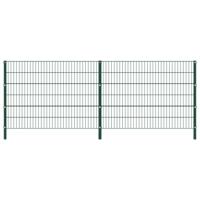 Schuttingpaneel met palen 3,4x1,2 m ijzer groen - thumbnail