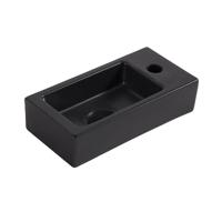 Wiesbaden Fontein Mini-Rhea Rechts 36,5x18x9 cm Mat Zwart - thumbnail