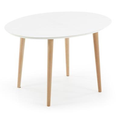 Kave Home Oqui eettafel uitschuifbaar 120/200x90 cm Wit