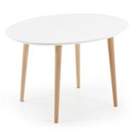 Kave Home Oqui eettafel uitschuifbaar 120/200x90 cm Wit - thumbnail