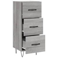 Dressoir 34,5x34x90 cm bewerkt hout grijs sonoma eikenkleurig - thumbnail