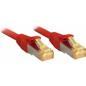LINDY 47292 RJ45 Netwerkkabel, patchkabel CAT 6a (losse kabel CAT 7) S/FTP 1.00 m Rood 1 stuk(s)