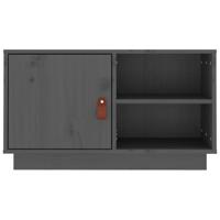 Tv-meubel 70x34x40 cm massief grenenhout grijs - thumbnail