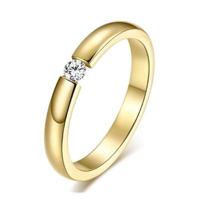 Cilla Jewels edelstaal ring Crystal Gold-17mm