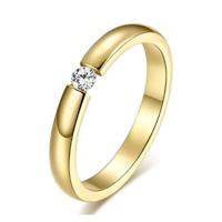 Cilla Jewels edelstaal ring Crystal Gold-17mm - thumbnail
