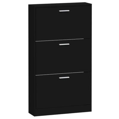 VidaXL Schoenenkast 59x17x108 cm bewerkt hout zwart