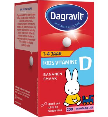 Dagravit Kids Vitamine D Kauwtabletten Banaan Dagravit Kids Vitamine D Kauwtabletten Banaan