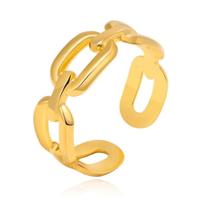 Cilla Jewels Damesring met Ovale Schakels - Verstelbaar - thumbnail