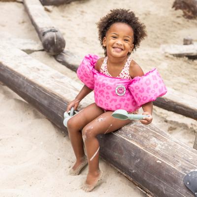 Swim Essentials Puddle Jumper Neon Panterprint Roze 2-6 jaar