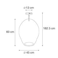 QAZQA Oosterse hanglamp zwart 45 cm - Nidum L - thumbnail