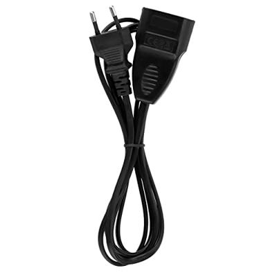 REV 00128014 Stroom Verlengkabel 2.5 A Zwart 2 m H03VVH2-F 2X 0,75 mm²