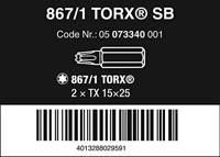 Wera 867/1 Z TORX® Bits, TX 15 x 25 mm - 1 x 2 stuk(s) - 05073340001 - thumbnail