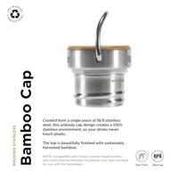 Klean Kanteen Rvs "loop cap" schroefdop - bamboe - thumbnail