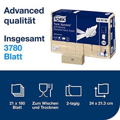 TORK 130299 Xpress Multifold Papieren handdoeken Wit 21 stuk(s) TORK 130299 Xpress Multifold Papieren handdoeken Wit 21 stuk(s)