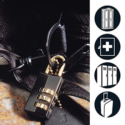 Masterlock 20mm - zinc body - nickel-plated steel shackle & dialing wheels - 3mm - 646EURD