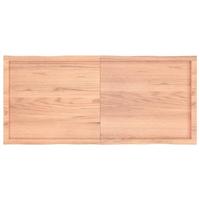 Tafelblad natuurlijke rand 140x60x4 cm eikenhout lichtbruin - thumbnail