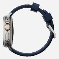 Nomad Rugged Strap Apple Watch (Ultra) 42mm / 44mm / 45mm / 49mm Atlantic Blue Connector Silver - thumbnail