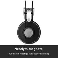 AKG K612PRO Open over-ear studio-hoofdtelefoon van premium referentieklasse, geavanceerde open technologie, leren hoofdbeugel, breed en breed klankspectrum, comfortabel design - zwart - thumbnail