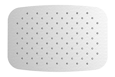 UFO ovale hoofddouche 300x200x2 geborsteld staal - thumbnail