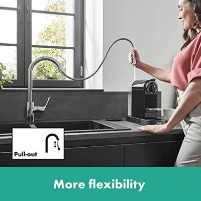 Hansgrohe Focus keukenkraan met uittrekbare vuistdouche chroom 31815000 - thumbnail