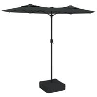 VidaXL Parasol dubbel dak met led's 316x145 cm antracietkleurig - thumbnail