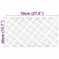 VidaXL Trap tread rechthoekig 4 pcs zilver 70 x 40 cm aluminium - thumbnail