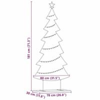 Metalen kerstboom met standaard Zwart 180 cm Staal - thumbnail