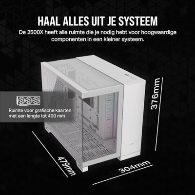Corsair 2500X Midi-tower PC-behuizing Wit Zijvenster