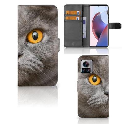 Telefoonhoesje | Met pasjeshouder | Motorola Edge 30 Ultra Britse Korthaar Telefoonhoesje | Met pasjeshouder | Motorola Edge 30 Ultra Britse Korthaar